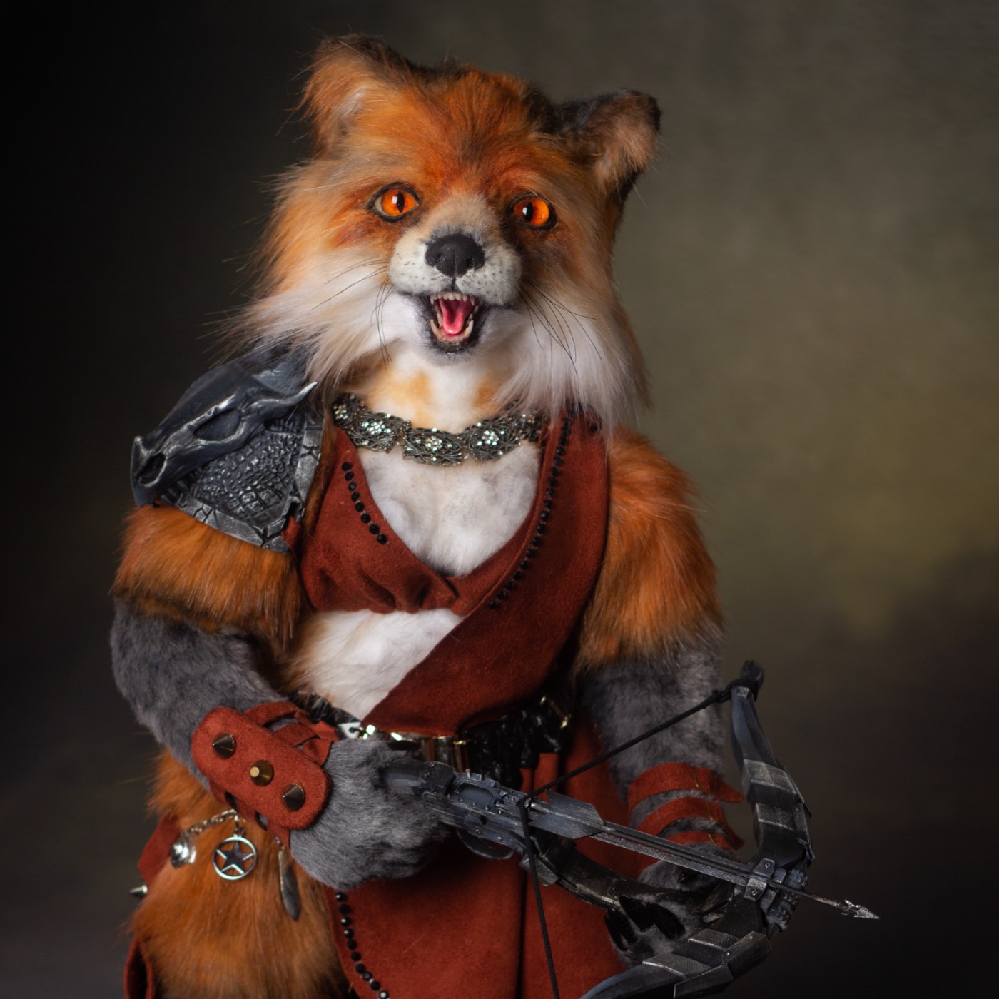 Dakota fox warrior art doll with costume